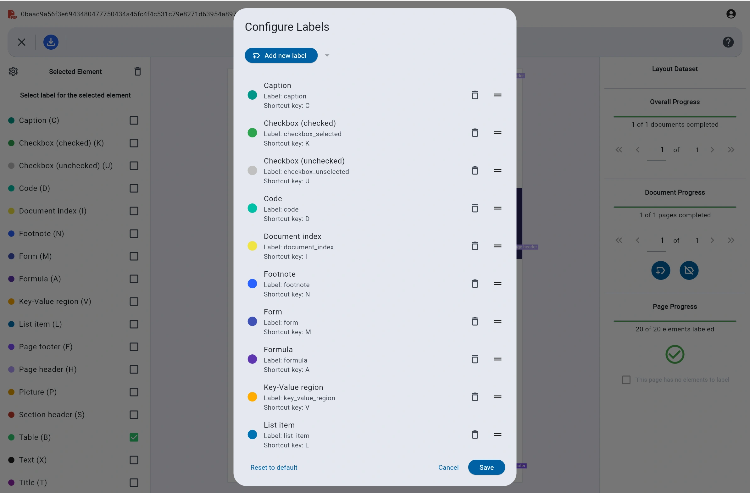 DocuGraph Auto Labeler workspace view 4